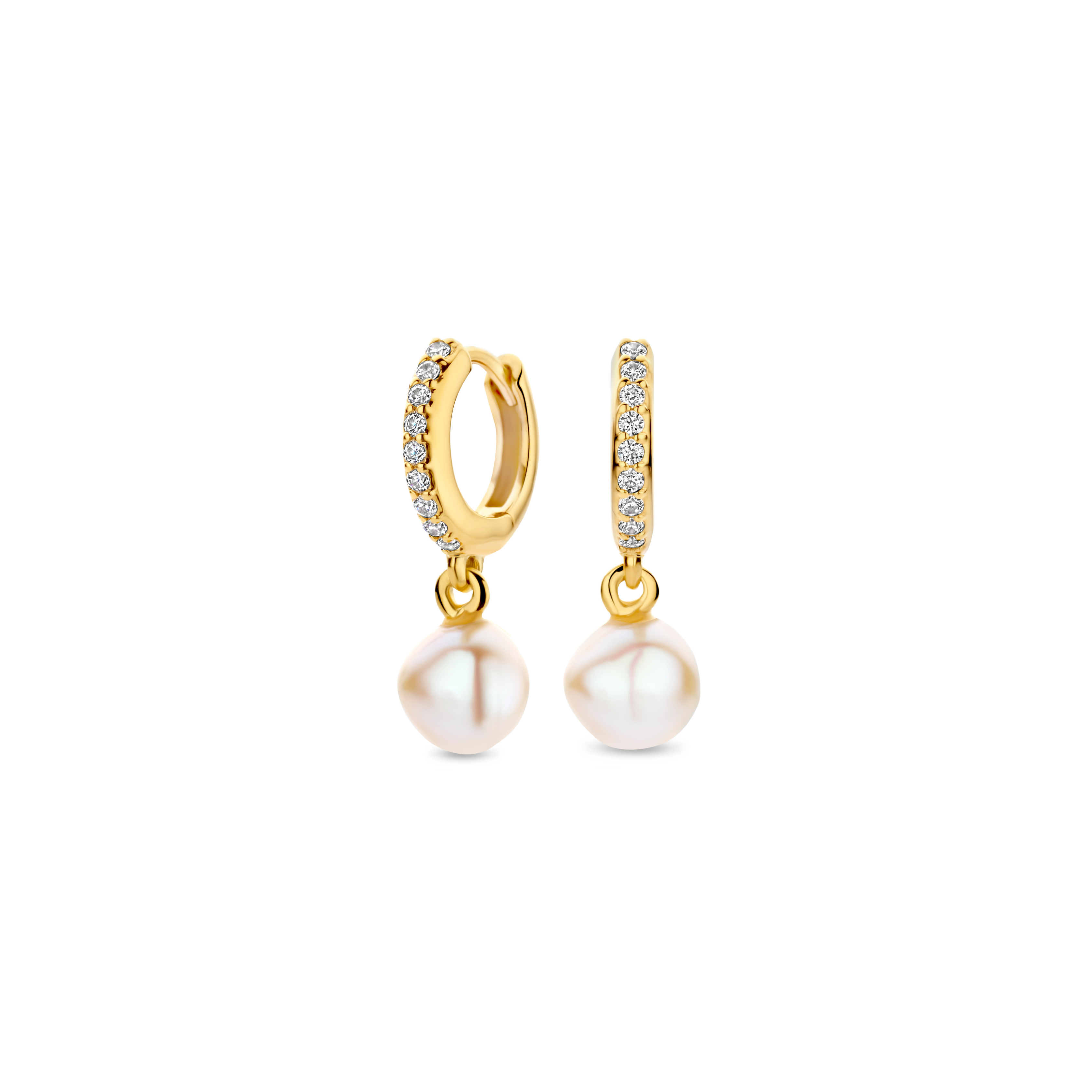 Creole Classic Hoop Pavé 12mm & Pearl