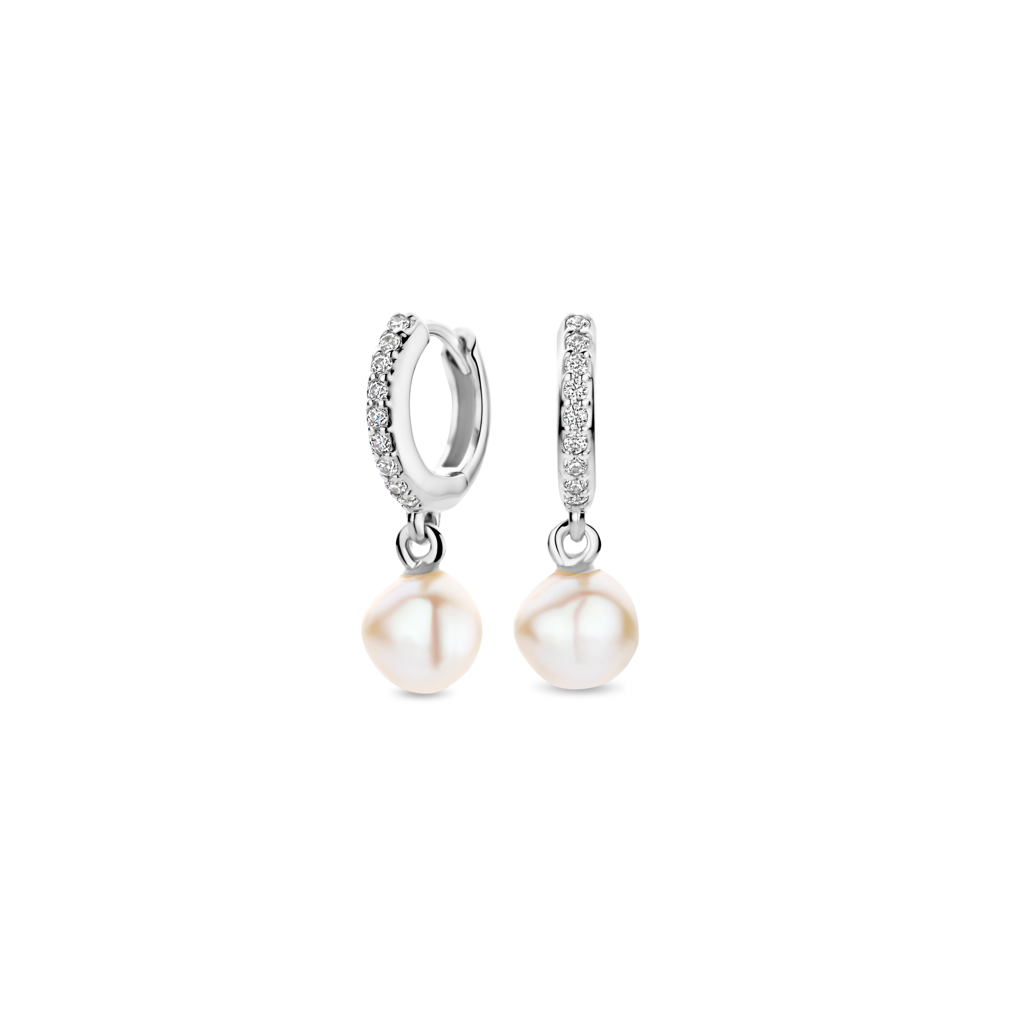 Creole Classic Hoop Pavé 11mm & Pearl