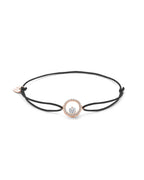 Fabric bracelet Icon Heart Pavé