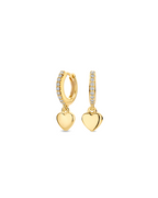 Creole  Classic Hoop Pavé 12mm & Heart