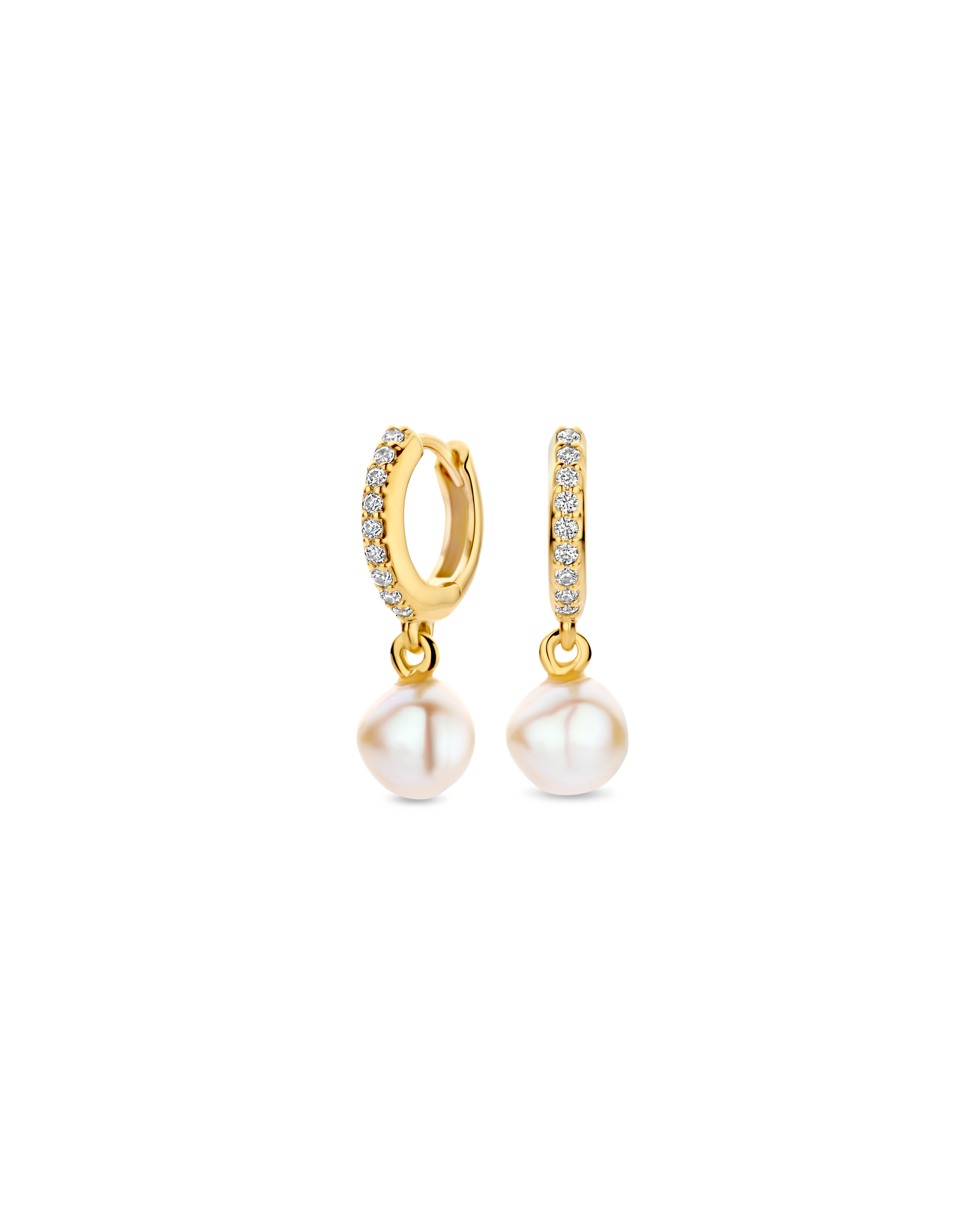 Creole Classic Hoop Pavé 11mm & Pearl