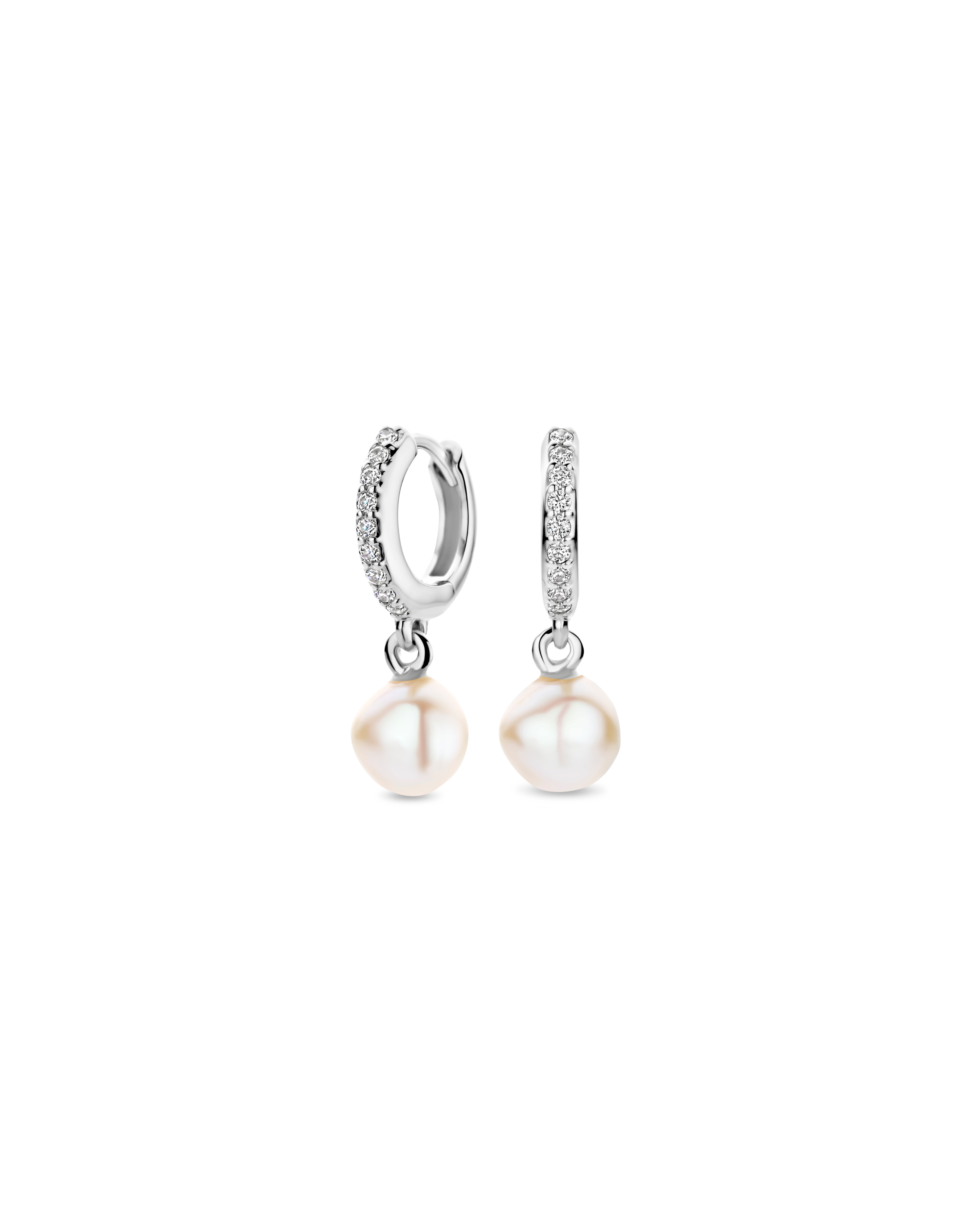 Creole Classic Hoop Pavé 11mm & Pearl