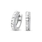 Classic Pyramid Pavé Hoops 14mm