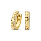Classic Pyramid Pavé Hoops 14mm